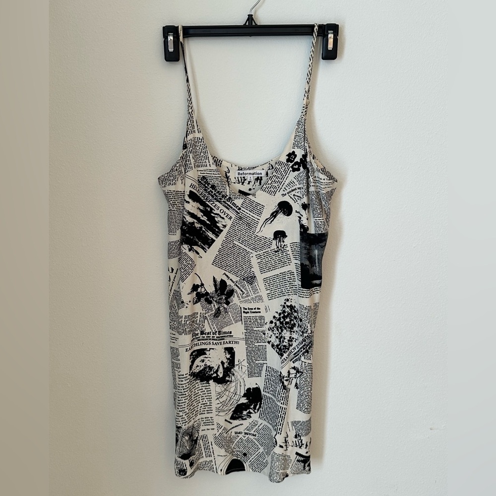 Reformation news print slip dress - Picture 4 of 4
